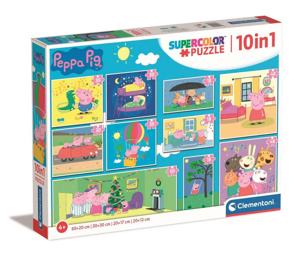 Pusselset Peppa Pig 10-pack 18/30/48/60 bitar barn 4+