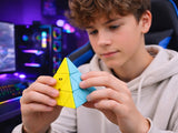 Pyraminx pyramidkub 3D logikpussel roterande plast 9,5 cm