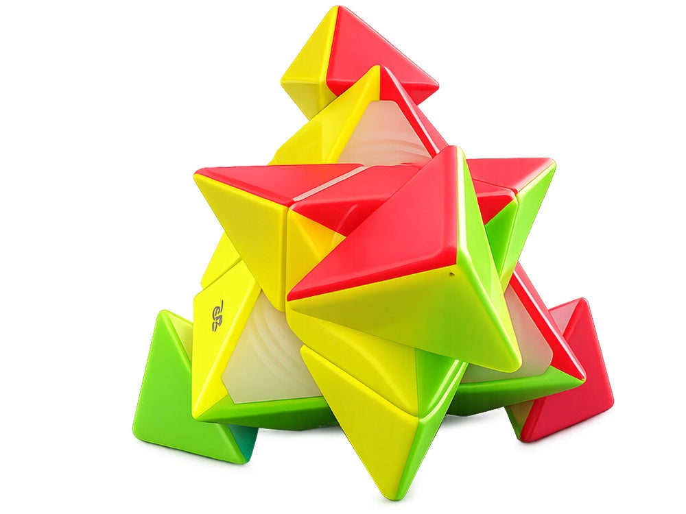 Pyraminx pyramidkub 3D logikpussel roterande plast 9,5 cm
