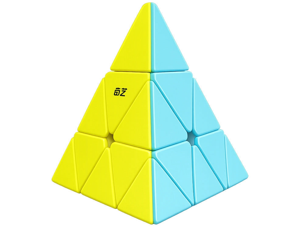 Pyraminx pyramidkub 3D logikpussel roterande plast 9,5 cm