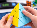 Pyraminx pyramidkub 3D logikpussel roterande plast 9,5 cm