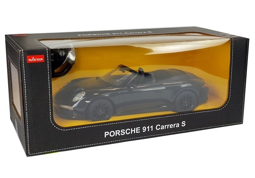 RC-bil Porsche 911 Carrera S 1:12 svart med LED-ljus 9 km/h