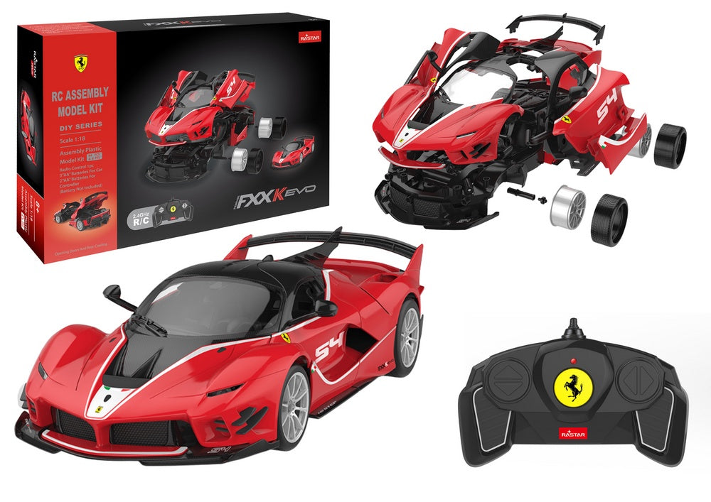 R/C byggblock Ferrari FXXK EVO 1:18 88 delar med fjärrkontroll