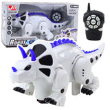 RC dinosaurierobot Triceratops 32 cm med fjärrkontroll, ljud och dans