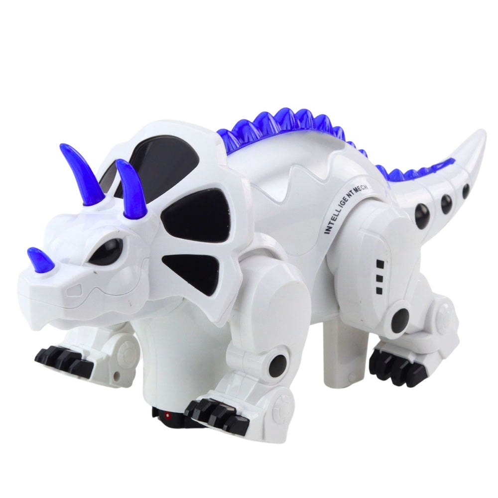 RC dinosaurierobot Triceratops 32 cm med fjärrkontroll, ljud och dans