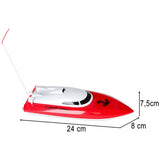 RC fjärrstyrd båt Mini CP802 röd 49MHz 20 m räckvidd