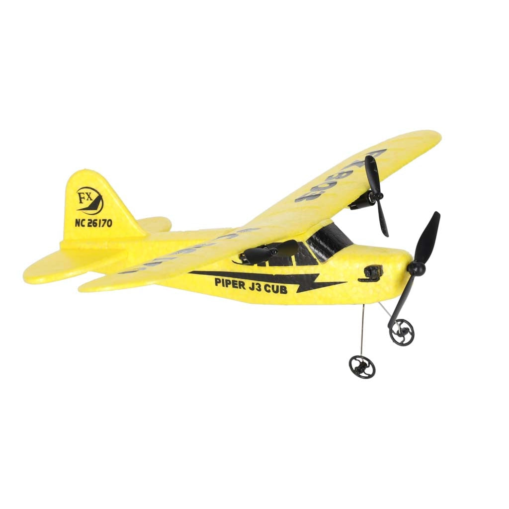 RC-flygplan Piper FX803 2.4 GHz med sändare, 150 mAh batteri gul
