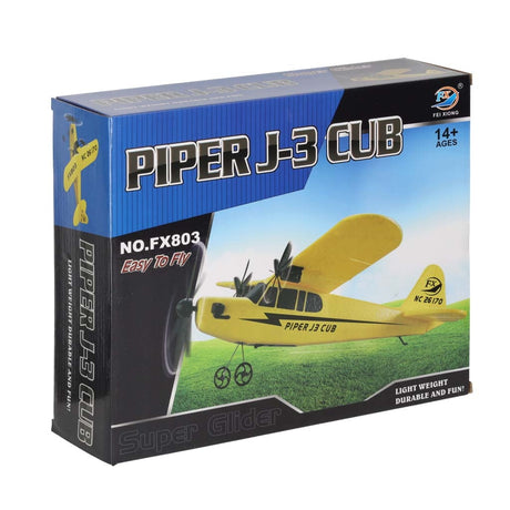RC-flygplan Piper FX803 2.4 GHz med sändare, 150 mAh batteri gul