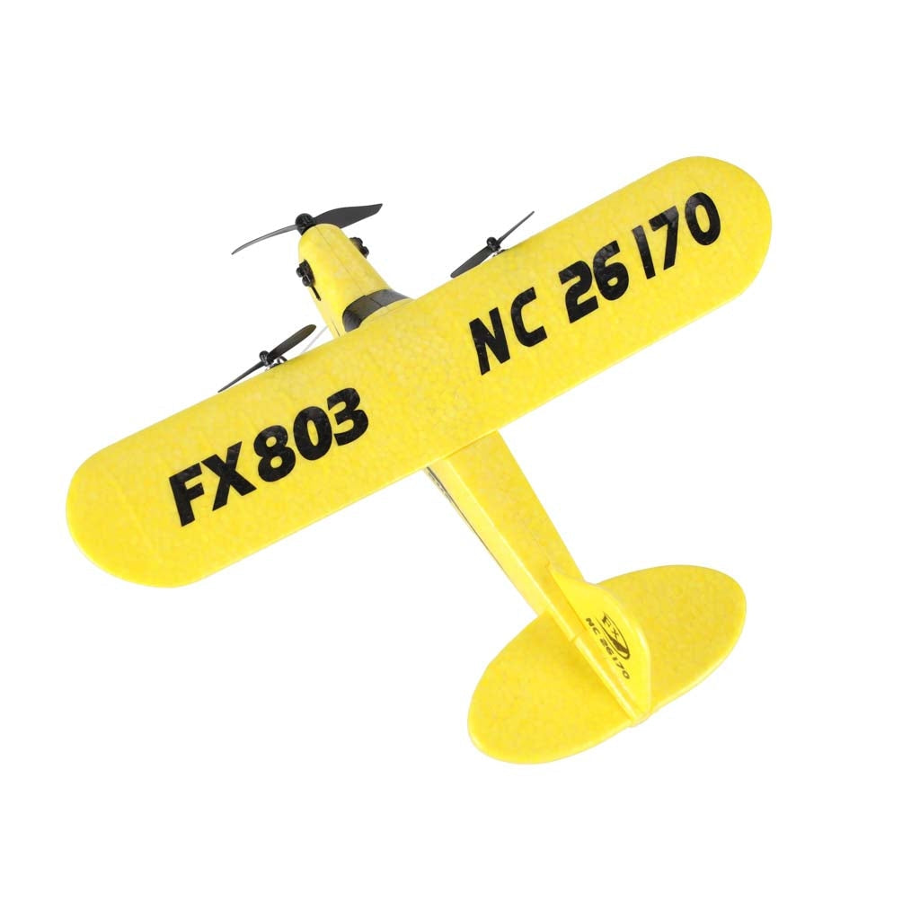 RC-flygplan Piper FX803 2.4 GHz med sändare, 150 mAh batteri gul