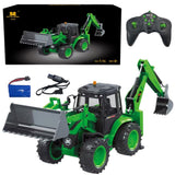 RC grävmaskin 1:14 9-kanals 2.4GHz med ljus/ljud metall 77 cm