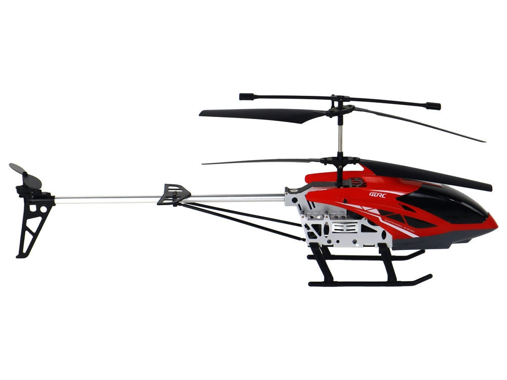 RC-helikopter 70 cm röd 2.4 GHz med gyroskop LED höjdhållning