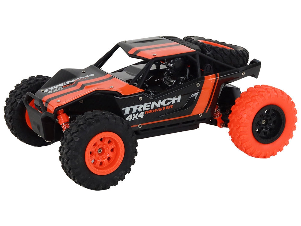 RC off-road bil 1:24 4x4 20 km/h 2.4 GHz fjärrkontroll orange