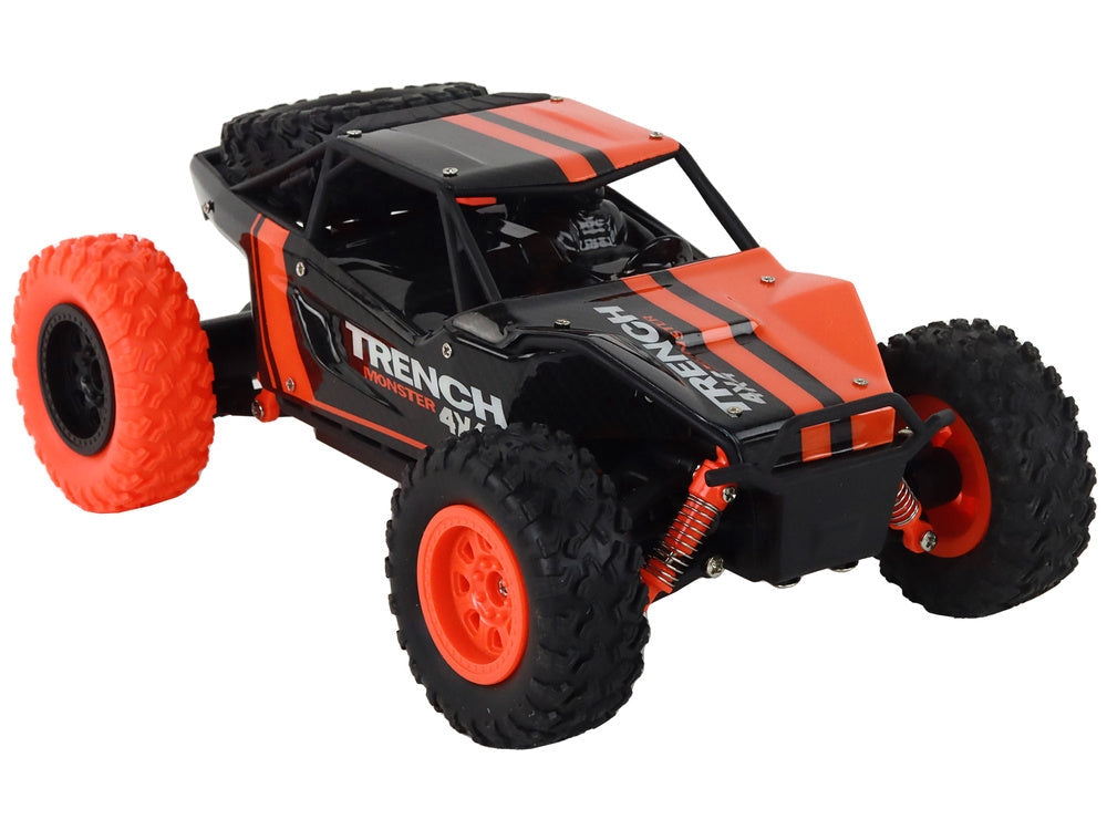 RC off-road bil 1:24 4x4 20 km/h 2.4 GHz fjärrkontroll orange