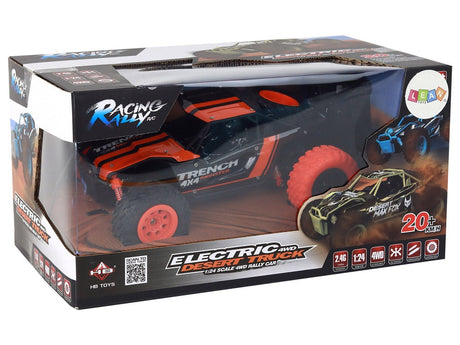 RC off-road bil 1:24 4x4 20 km/h 2.4 GHz fjärrkontroll orange