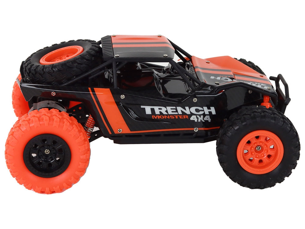 RC off-road bil 1:24 4x4 20 km/h 2.4 GHz fjärrkontroll orange