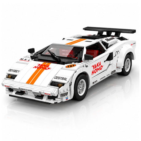 RC sportbil byggblock 1384 delar vit, appstyrning Android/iOS