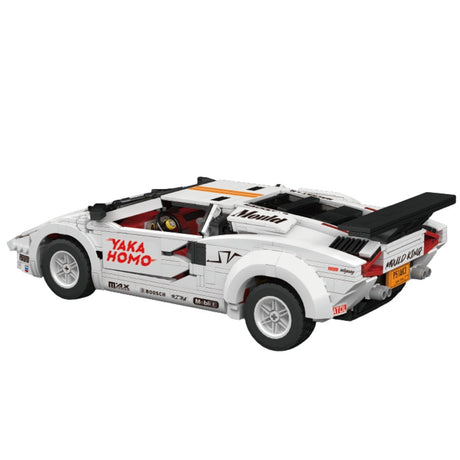 RC sportbil byggblock 1384 delar vit, appstyrning Android/iOS