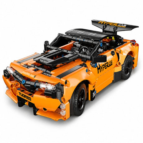 RC-sportbil byggset 545 delar orange 27 cm med fjärrkontroll & app