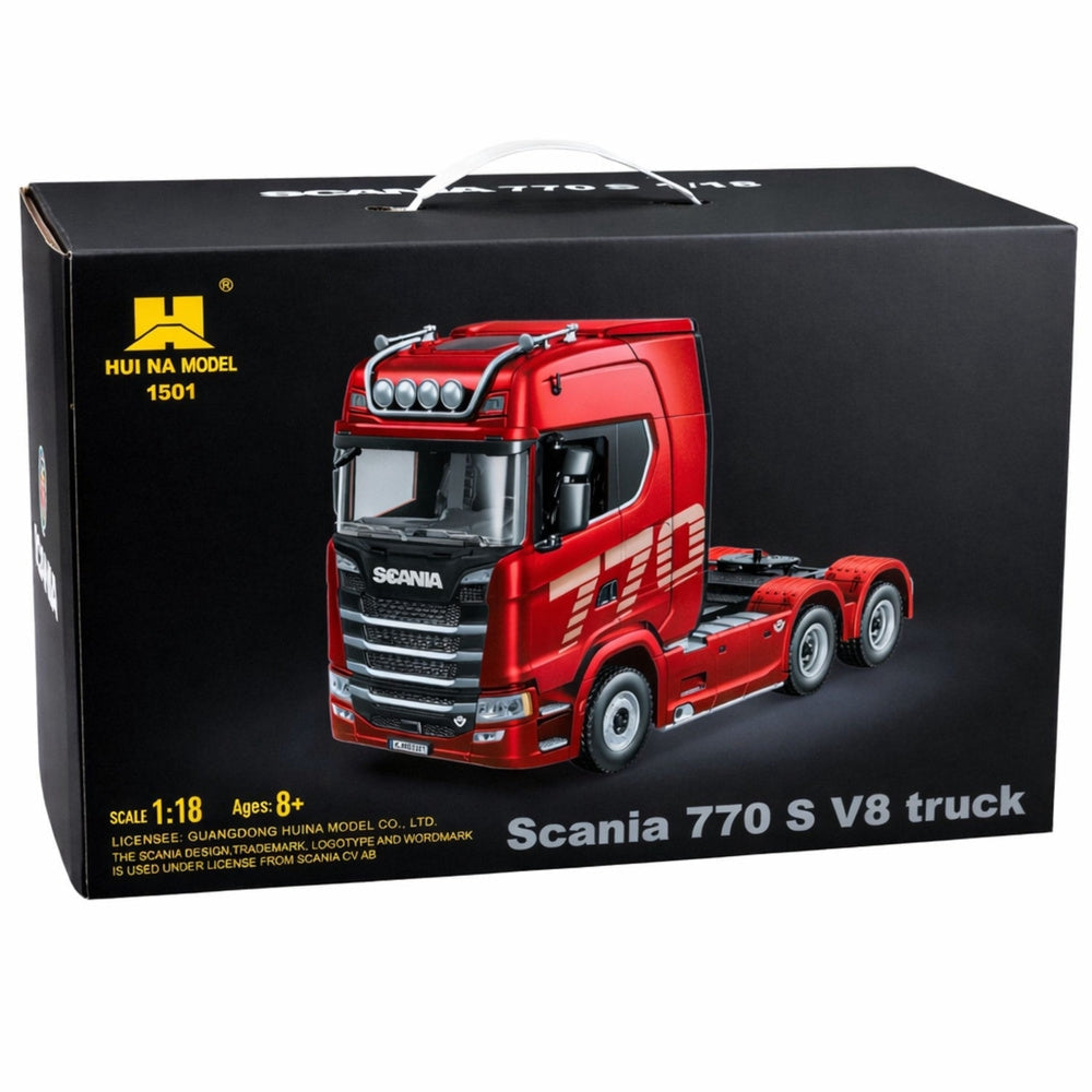 RC traktor Scania Huina 1501 1:18 med ljus/ljud, 7,4V batteri