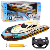 RC-yacht fjärrstyrd med uppblåsbar skrov, LED, pump och kontroll
