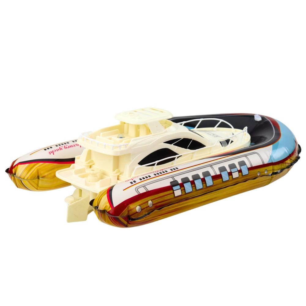 RC-yacht fjärrstyrd med uppblåsbar skrov, LED, pump och kontroll