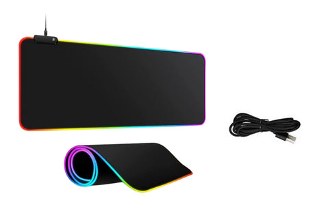 RGB LED gaming musmatta 80x30 cm 4 mm halkfri vattentålig