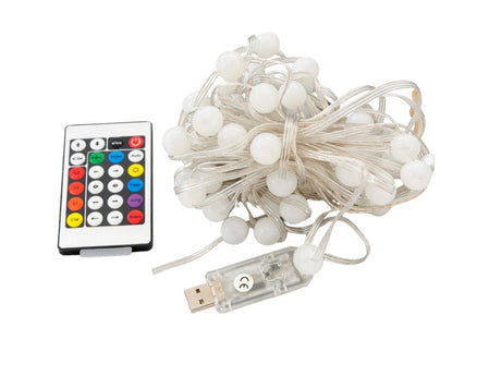 RGB LED-ljusslinga 7,5 m 50 LED USB med app och fjärrkontroll