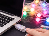 RGB LED-ljusslinga 7,5 m 50 LED USB med app och fjärrkontroll
