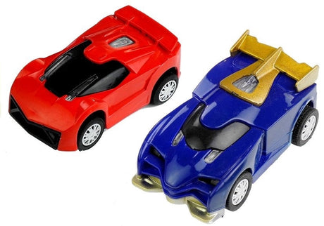 Racerbana slotcar set med 2 bilar 1:43, loopar, LED, varvräknare