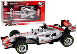 Racerbil leksak 46 cm silver 1:9 med ljus/ljud och pull-back