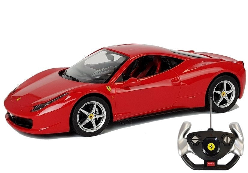 Radiostyrd Ferrari Italia bil 1:14 röd med ljus 2,4 GHz