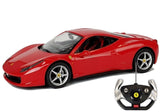 Radiostyrd Ferrari Italia bil 1:14 röd med ljus 2,4 GHz