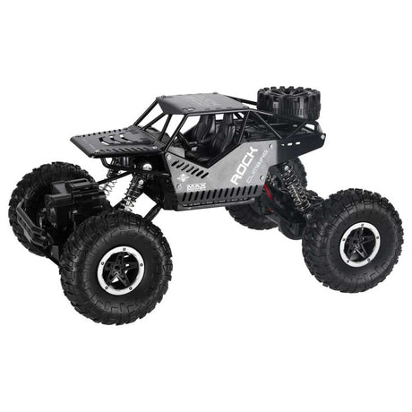 Radiostyrd RC Rock Crawler 4x4 med hjul & larvband 2.4 GHz svart