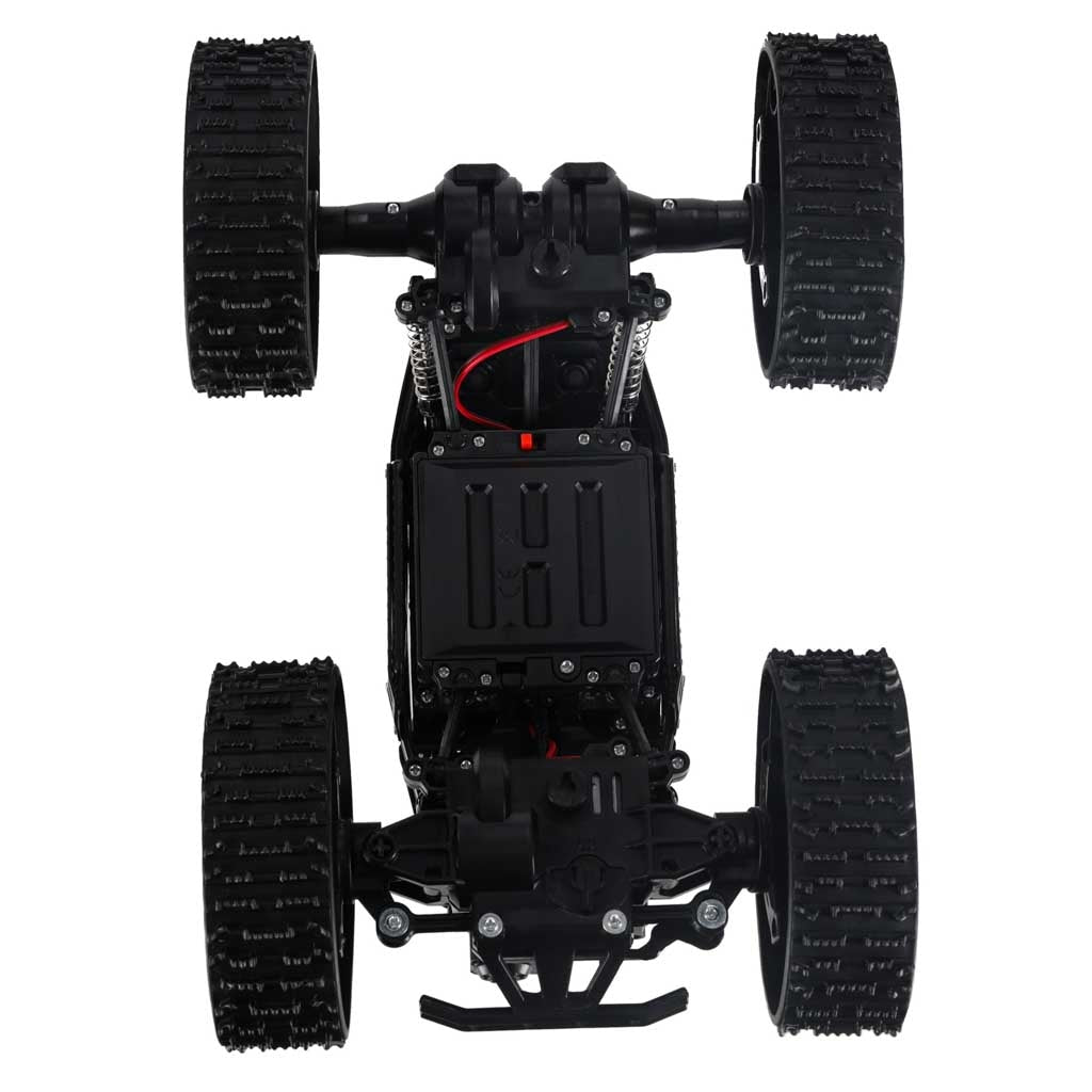 Radiostyrd RC Rock Crawler 4x4 med hjul & larvband 2.4 GHz svart
