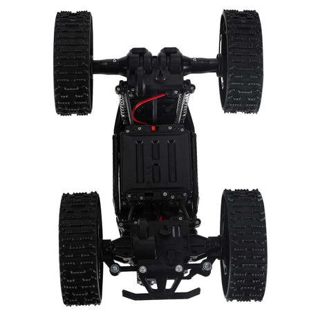 Radiostyrd RC Rock Crawler 4x4 med hjul & larvband 2.4 GHz svart