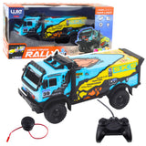 Radiostyrd RC-truck 20 cm med fjärrkontroll och horn, blå