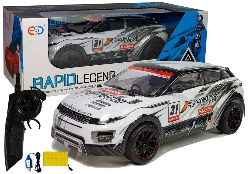 Radiostyrd SUV 1:10 44 cm vit, RC-bil med fjärrkontroll