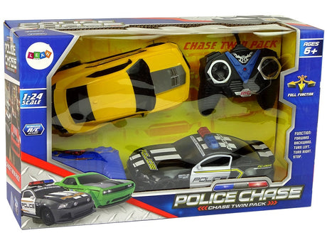 Radiostyrda bilar 2-pack 1:24 polisbil & sportbil, 6+ år