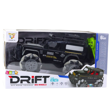 Radiostyrd bil 1:12 off-road drift 2.4GHz med LED och 360° rotation