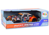 Radiostyrd bil 1:18 orange 2,4 GHz med gummihjul 23 cm