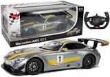 Radiostyrd bil Mercedes AMG GT3 1:14 grå 2.4 GHz med ljus
