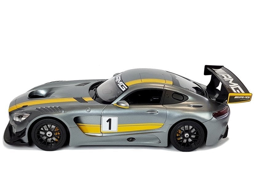 Radiostyrd bil Mercedes AMG GT3 1:14 grå 2.4 GHz med ljus