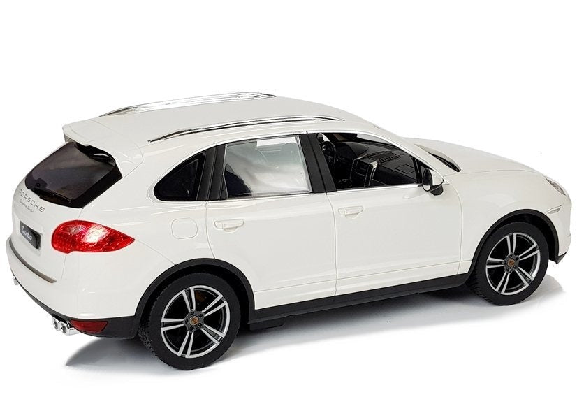 Radiostyrd bil Porsche Cayenne 1:14 vit 2,4 GHz LED-ljus
