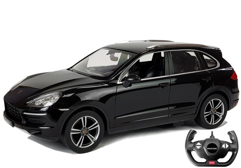 Radiostyrd bil Porsche Cayenne Turbo 1:14 svart med LED 2,4 GHz