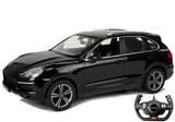 Radiostyrd bil Porsche Cayenne Turbo 1:14 svart med LED 2,4 GHz
