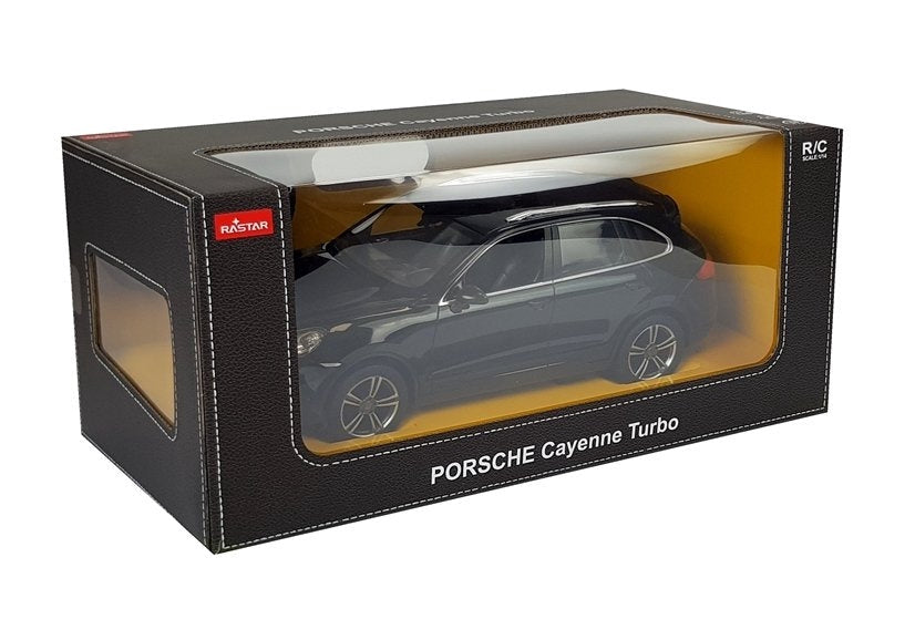 Radiostyrd bil Porsche Cayenne Turbo 1:14 svart med LED 2,4 GHz