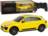 Radiostyrd bil Porsche Macan Turbo 1:24 gul med fjärrkontroll