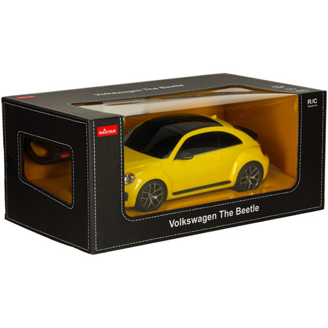 Radiostyrd bil RC 1:14 Volkswagen Beetle gul med handkontroll