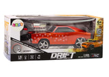 Radiostyrd driftbil 1:18 röd 360° drift med ljus/ljud 2.4GHz