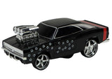 Radiostyrd driftbil 1:18 svart 2,4GHz med ljus/ljud + batteri/laddare